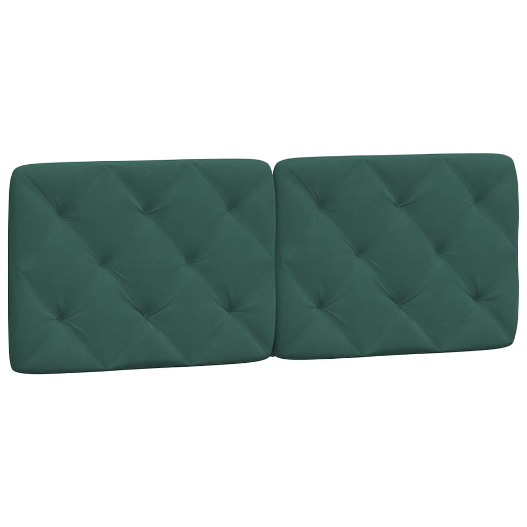 Lit avec matelas vert foncé 140x190 cm velours