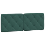 Lit avec matelas vert foncé 140x190 cm velours