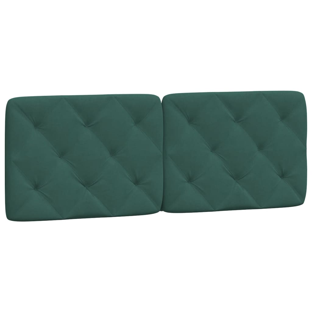 Lit avec matelas vert foncé 140x200 cm velours