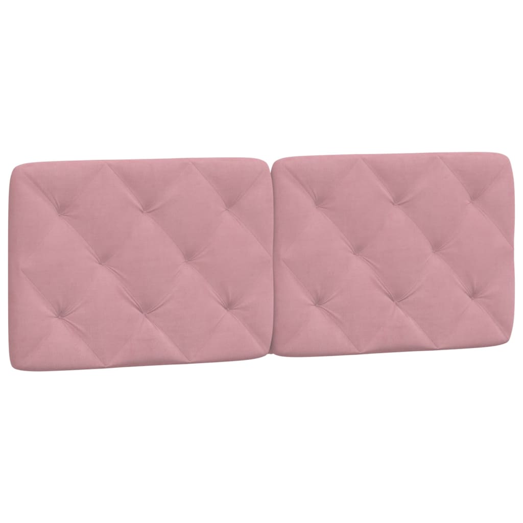 Lit avec matelas rose 140x200 cm velours