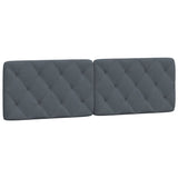 Lit avec matelas gris foncé 160x200 cm velours