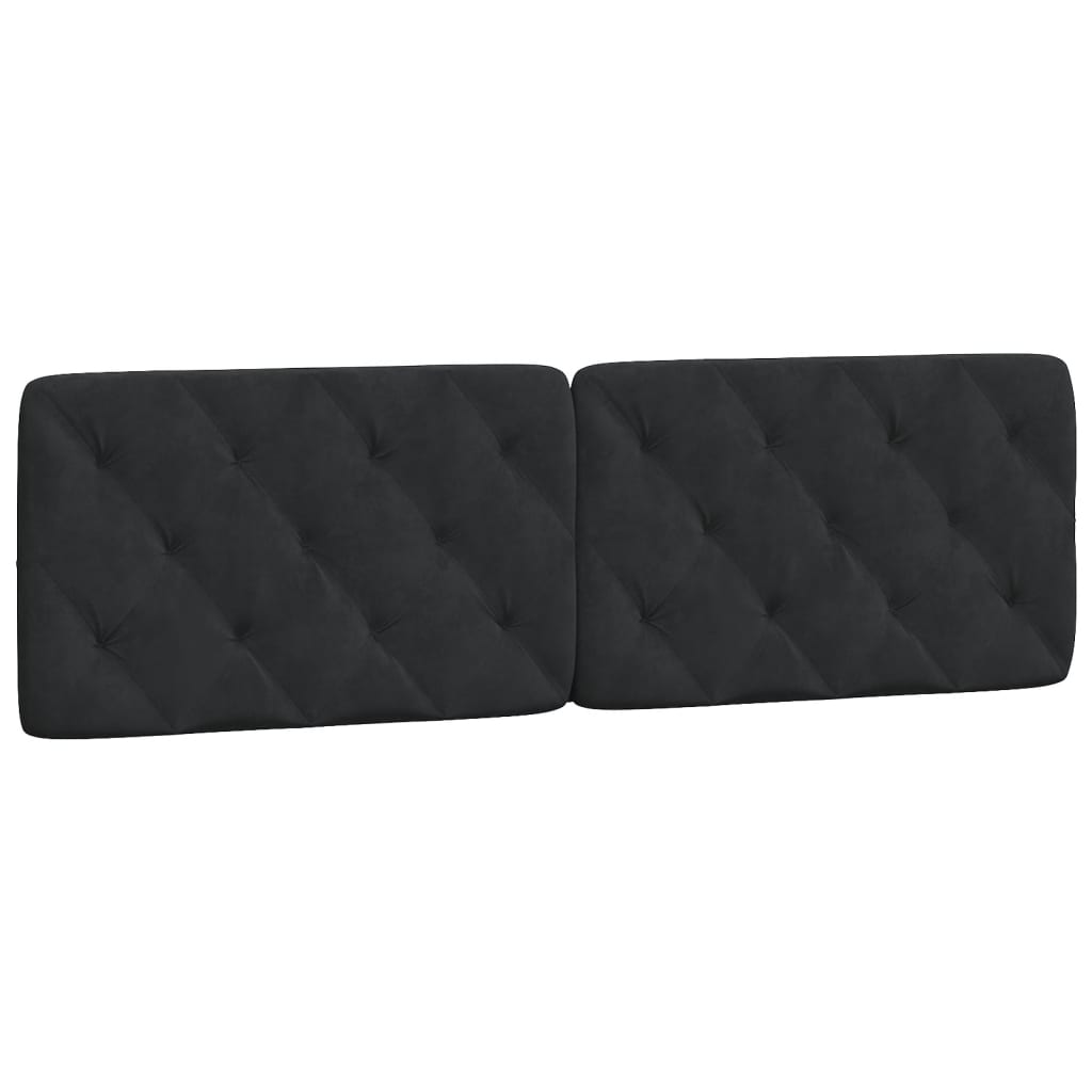 Lit avec matelas noir 160x200 cm velours