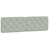 Lit avec matelas gris clair 180x200 cm velours