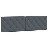 Lit avec matelas gris foncé 180x200 cm velours