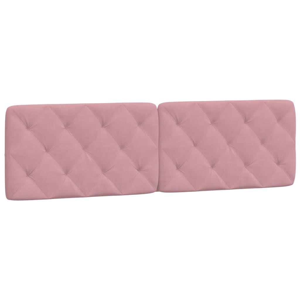 Lit avec matelas rose 180x200 cm velours