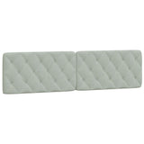 Lit avec matelas gris clair 200x200 cm velours