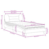 Lit avec matelas cappuccino 100x200 cm similicuir