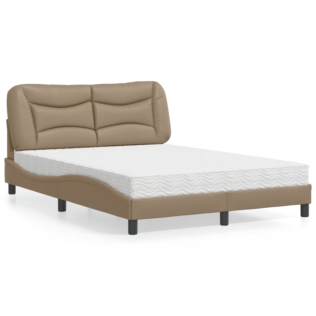 Lit avec matelas cappuccino 120x200 cm similicuir