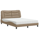 Lit avec matelas cappuccino 140x190 cm similicuir