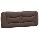 Bed with brown mattress 140x200 cm imitation leather