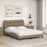 Lit avec matelas cappuccino 140x200 cm similicuir