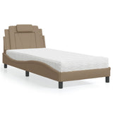 Lit avec matelas cappuccino 90x200 cm similicuir