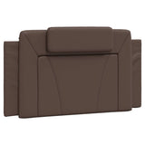 Bed with brown mattress 100x200 cm imitation leather