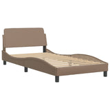 Lit avec matelas cappuccino 100x200 cm similicuir