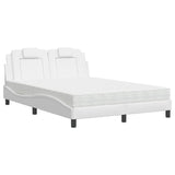 Lit avec matelas blanc 120x200 cm similicuir