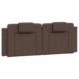 Bed with brown mattress 140x200 cm imitation leather