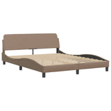 Lit avec matelas cappuccino 160x200 cm similicuir