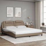 Lit avec matelas cappuccino 180x200 cm similicuir