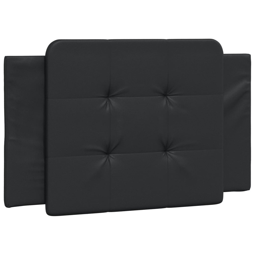 Lit avec matelas noir 80x200 cm similicuir