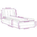 Lit avec matelas blanc 80x200 cm similicuir