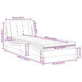 Lit avec matelas blanc 90x190 cm similicuir