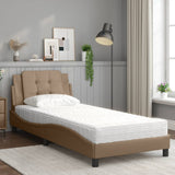 Lit avec matelas cappuccino 90x200 cm similicuir