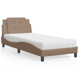 Lit avec matelas cappuccino 90x200 cm similicuir