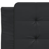 Lit avec matelas noir 100x200 cm similicuir