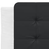 Lit avec matelas blanc et noir 100x200 cm similicuir