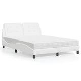 Lit avec matelas blanc 120x200 cm similicuir