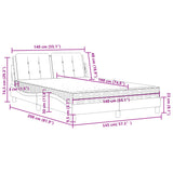 Lit avec matelas marron 140x190 cm similicuir