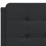 Lit avec matelas noir 140x200 cm similicuir