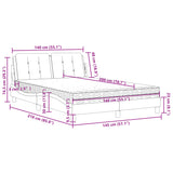 Lit avec matelas blanc 140x200 cm similicuir