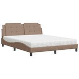 Lit avec matelas cappuccino 160x200 cm similicuir