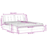 Lit avec matelas cappuccino 160x200 cm similicuir