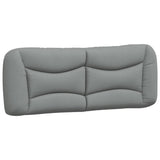 Cadre de lit avec LED sans matelas gris clair 140x190 cm tissu