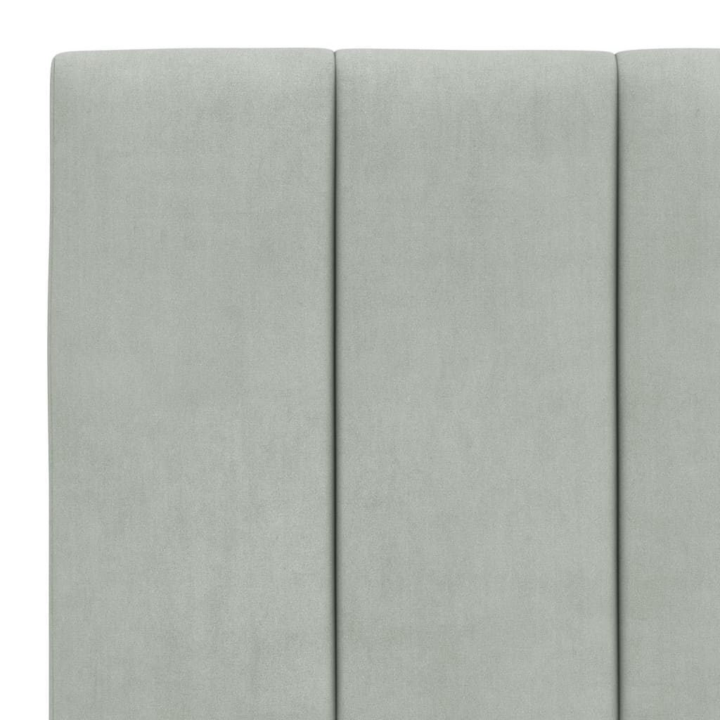 Cadre de lit avec LED sans matelas gris clair 80x200 cm velours