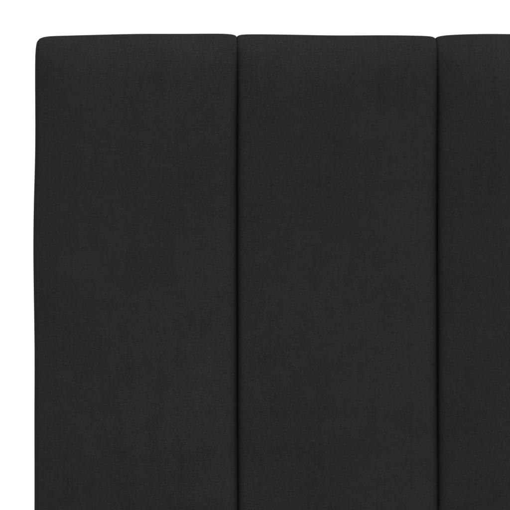 Cadre de lit avec LED sans matelas noir 80x200 cm velours