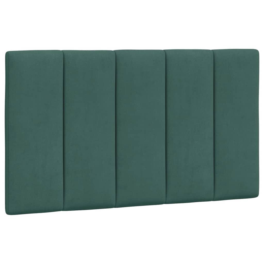 Cadre de lit avec LED sans matelas vert foncé 90x190 cm velours