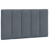 Cadre de lit avec LED sans matelas gris foncé 90x200 cm velours