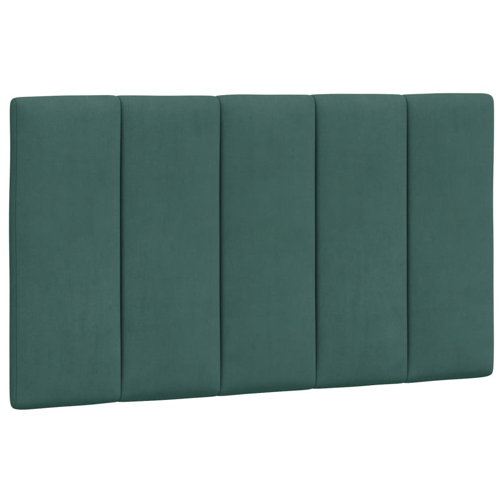 Cadre de lit avec LED sans matelas vert foncé 90x200 cm velours