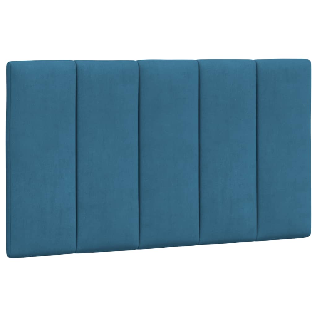 Cadre de lit avec LED sans matelas bleu 90x200 cm velours