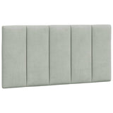 Cadre de lit avec LED sans matelas gris clair 100x200cm velours