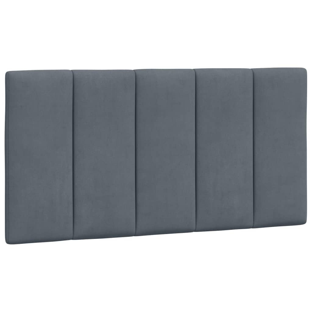 Cadre de lit avec LED sans matelas gris foncé 100x200cm velours