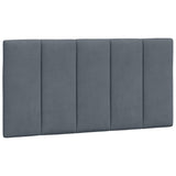 Cadre de lit avec LED sans matelas gris foncé 100x200cm velours