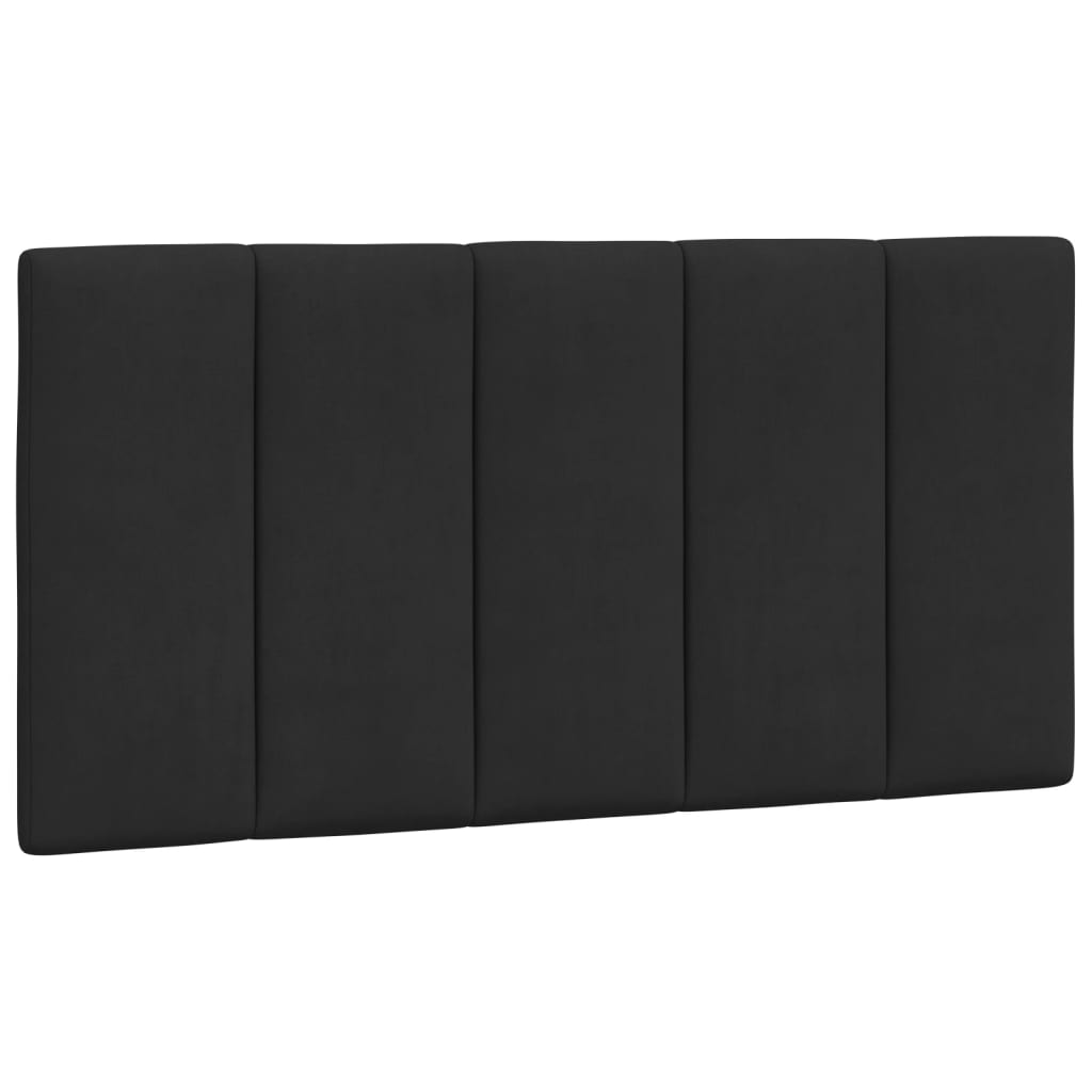 Cadre de lit avec LED sans matelas noir 100x200 cm velours