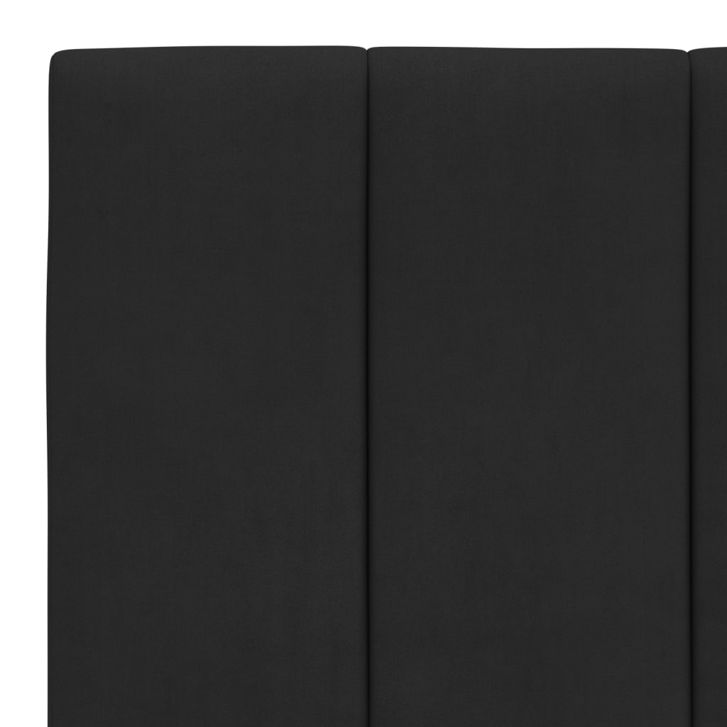 Cadre de lit avec LED sans matelas noir 100x200 cm velours