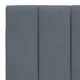 Cadre de lit avec LED sans matelas gris foncé 120x200cm velours