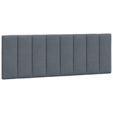 Cadre de lit avec LED sans matelas gris foncé 140x200cm velours