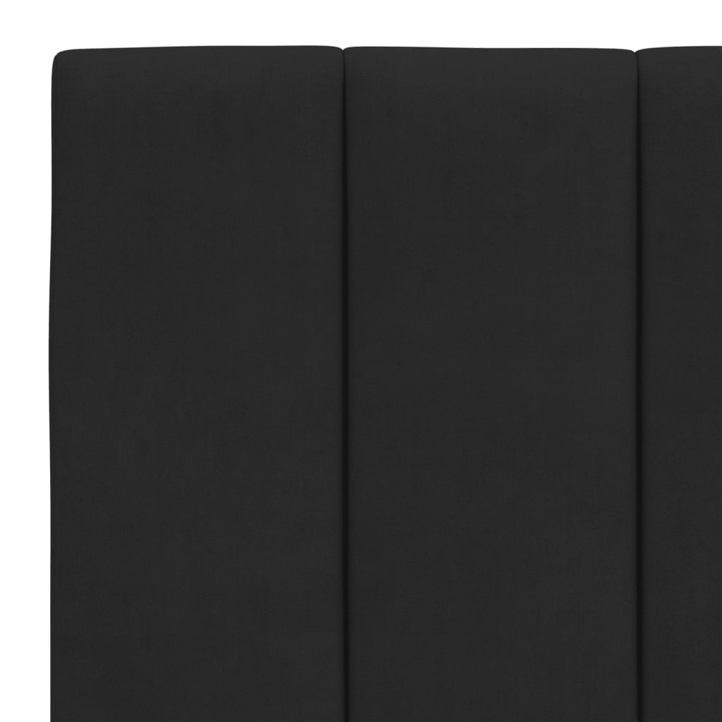 Cadre de lit avec LED sans matelas noir 140x200 cm velours